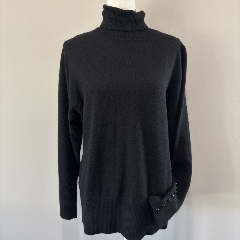 A. Giannetti Knit Turtleneck Sweater Women 2X 100% Merino Wool